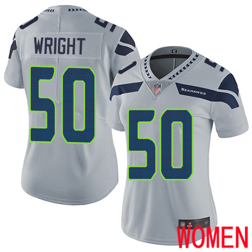Seattle Seahawks Limited Grey Women K.J. Wright Alternate Jersey NFL Football #50 Vapor Untouchable